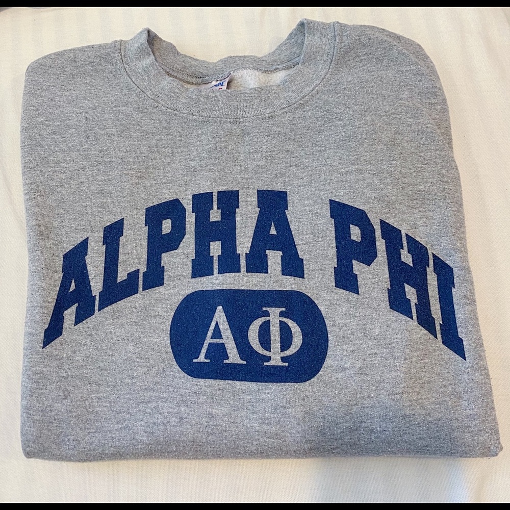 Gray Alpha Phi Crew Neck Sweatshirt
